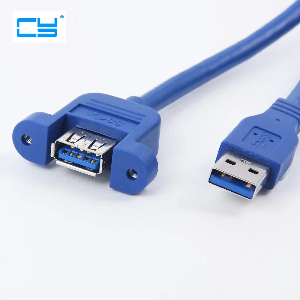 Standard USB 3.0 Male to Female Extension Connector Cable With Panel