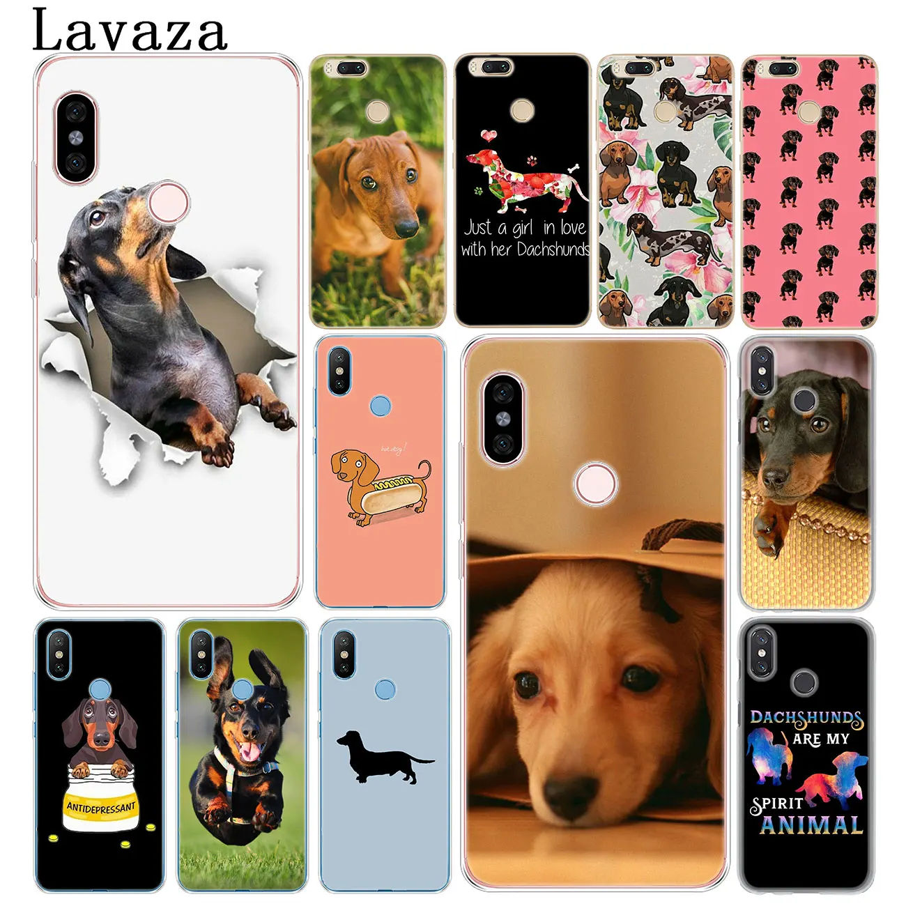 Милый жесткий чехол для телефона Lavaza с таксом и собаками Xiaomi Redmi 8A 7A 6A 5A K20 K30 Note 8 8T 7