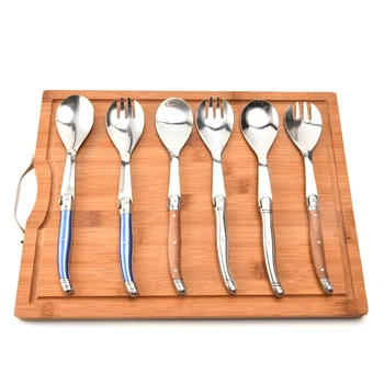 

Salad Spoon Meat Forks Stainless Steel Dessert Scoops Dinnerware Set Christmas Gift Restaurant Kitchenware Cafe Eating Tools