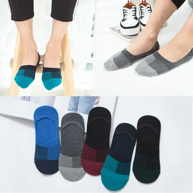 

Hot Sale Boat Socks Cotton Silicone Non-slip Men's Invisible Socks Men's Spring & Summer Low Cut Socks Wholesale