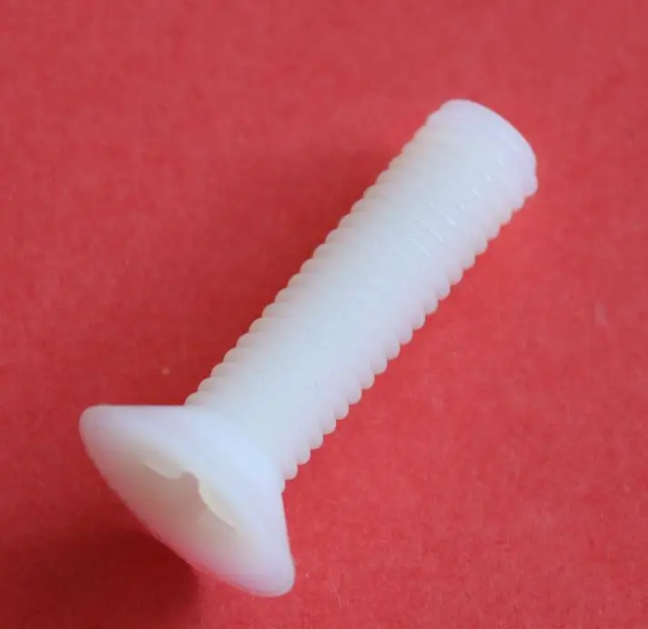 

100Pcs M2.5 M3 M4 M5 M6 M8 Nylon Screws Flat Head Phillips Machine Screws Nylon Off-White