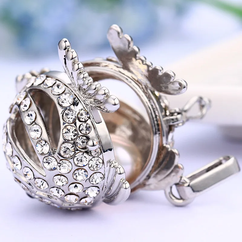 3pc big fish shape with zircon beads cage pendant findings 35x35mm (Fit 6 15mm Beads) BCPPHJ003|pendant findings|bead cagebeads |