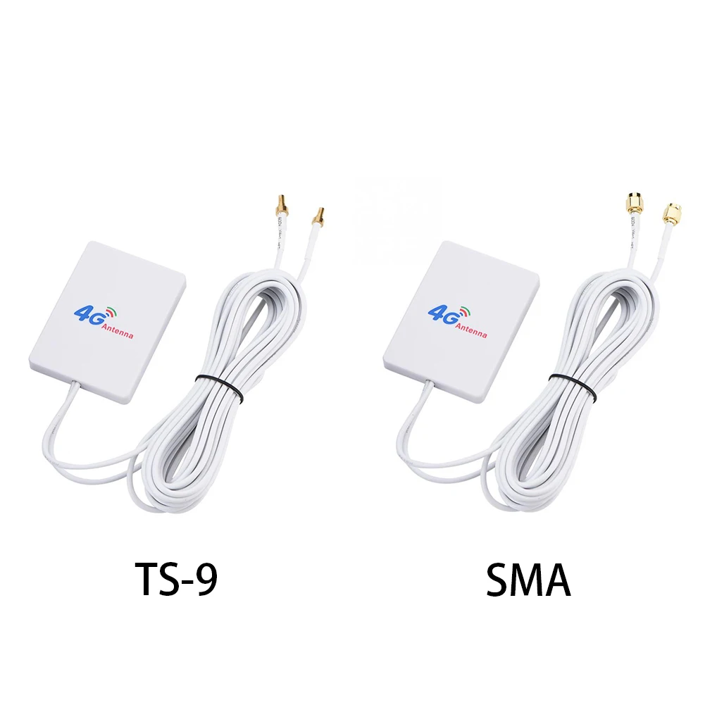 Вертикальный разъем белый TS-9 SMA 28DBI кабель сети wifi внешний усилитель сигнала LTE антенна 4G 3g Широкополосная Антенна двойная