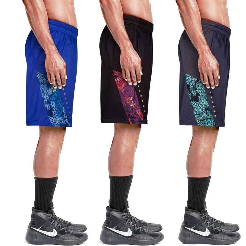Баскетбольные шорты с карманами быстросохнущие дышащие баскетбольные шорты для тренировок мужские фитнес-спорт свободные шорты