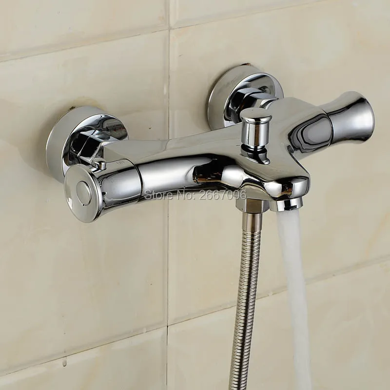 Free Shipping Fancy Wall Mounted Bathtub Faucet Dual Handle