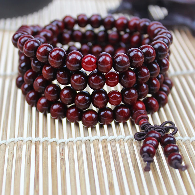 

Natural 108*8 mm Beads Sandalwood Buddhist Buddha Wood Bracelets Meditation Prayer Bead Mala Bracelet Women Men Jewelry