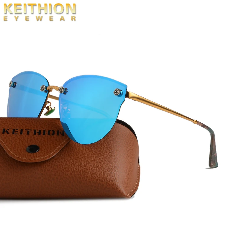 KEITHION Fashion Women Polarized Round Sunglasses Sersonality Color Film Large Frame Retouch Face Sunglasses ladies