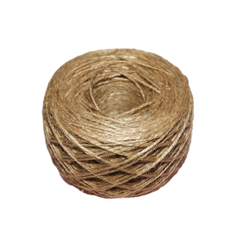 

100 Meter - Natural Textured Hessian Jute Twine String 1mm