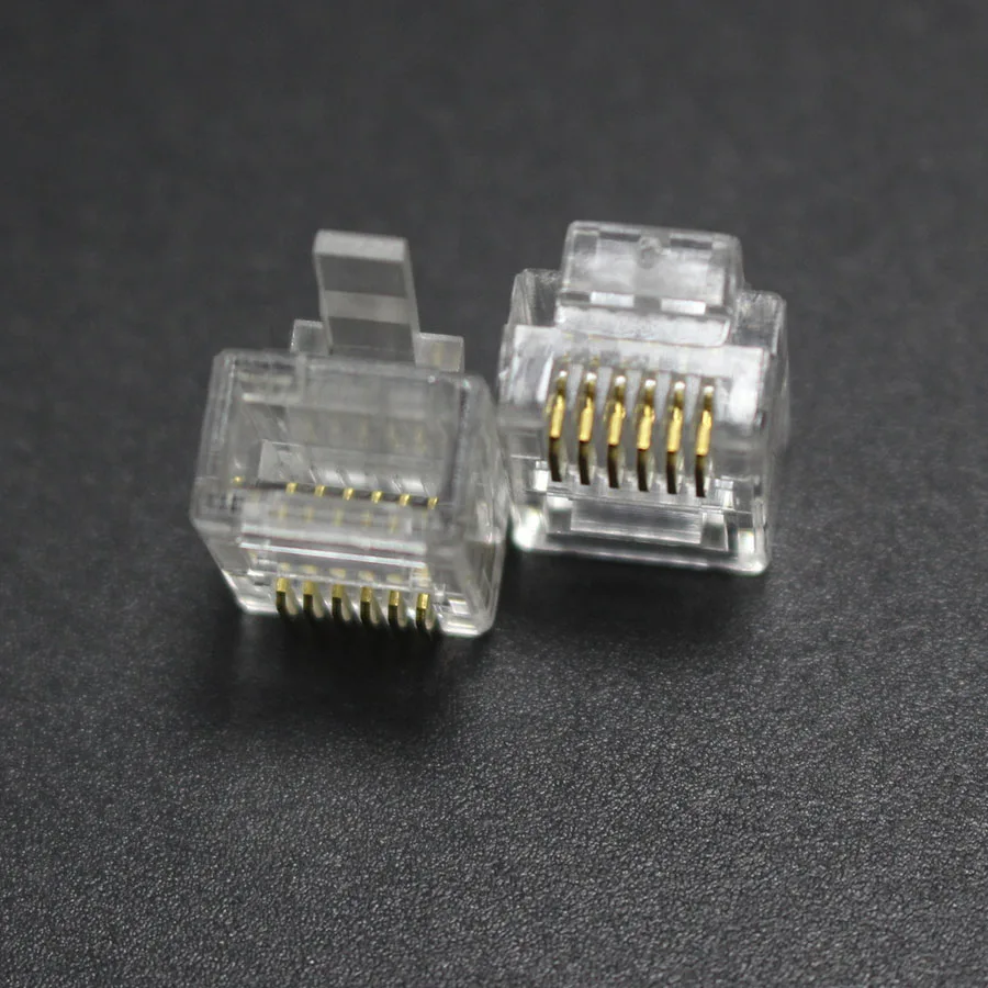 Eclyxun 10 قطعة/الوحدة الهاتف كابل rj11 rj12 6p6c الكريستال العالمي 6 الأساسية شبكة مشتركة