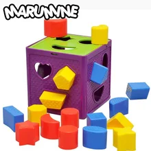 Развивающий кубик кирпичи геометрическая форма соответствия блоки сортировочная коробка пластиковая детская развивающая игрушка для детей