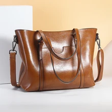 Burminsa Большие женские сумки из натуральной кожи, женские сумки из воловьей кожи, женские сумки-шопперы, большие вместительные сумки-тоут, зимние