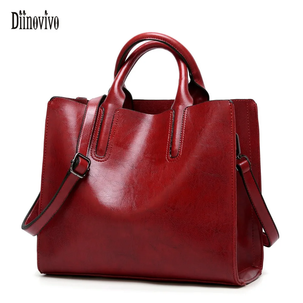 

lady Leather Bags Famous Brands Handbag Casual Feman Bag Trunk Tote Ladies Shoulder Bag Large Messenger Bag WHDV0012