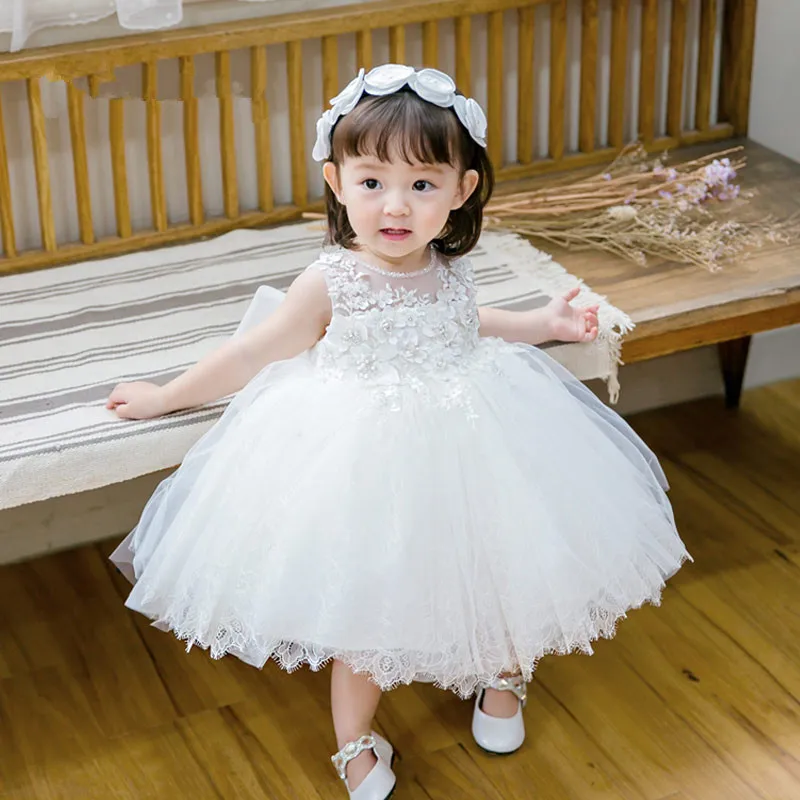 Sequined Flower Girl Christening Wedding Party Bridesmaid Princess Tulle Dress 