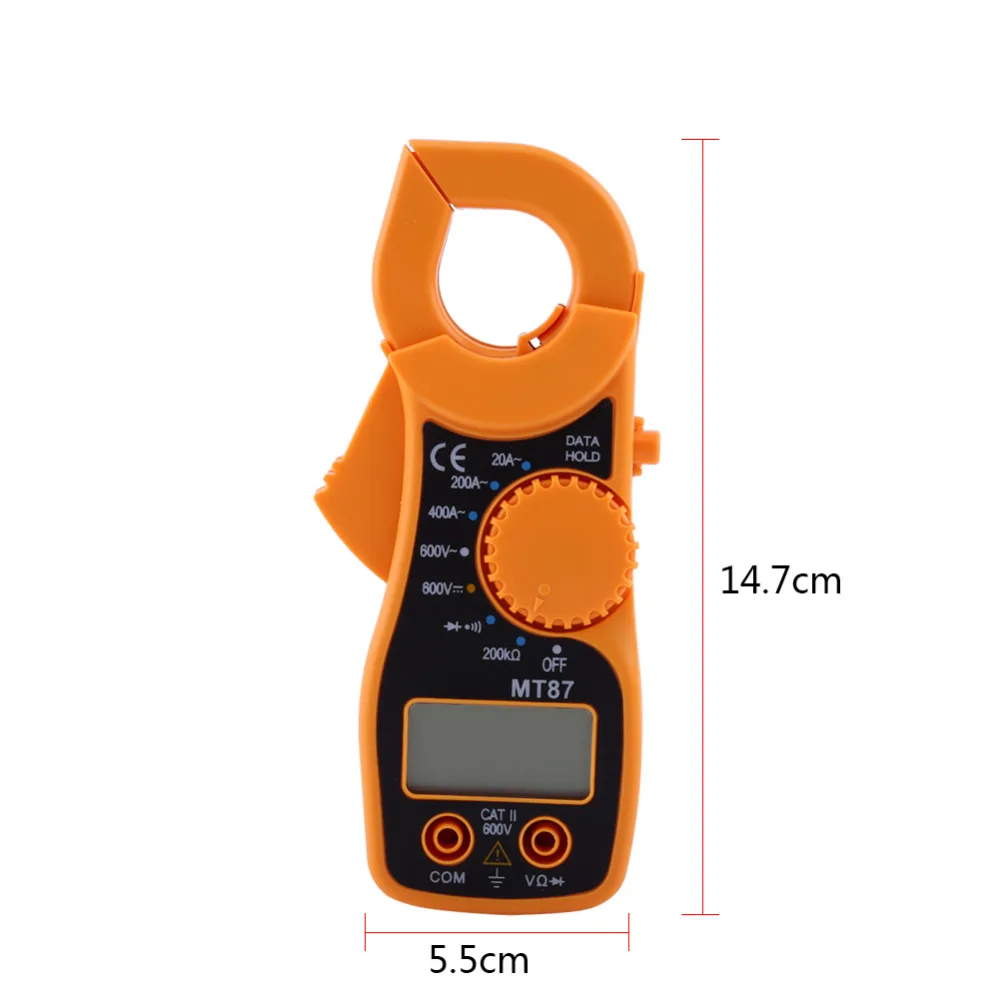 Цифровой ЖК-дисплей MT87 мультиметр клещи токовые клещи Тестер Метр 400A AC/DC ток Ома напряжение тестер инструменты