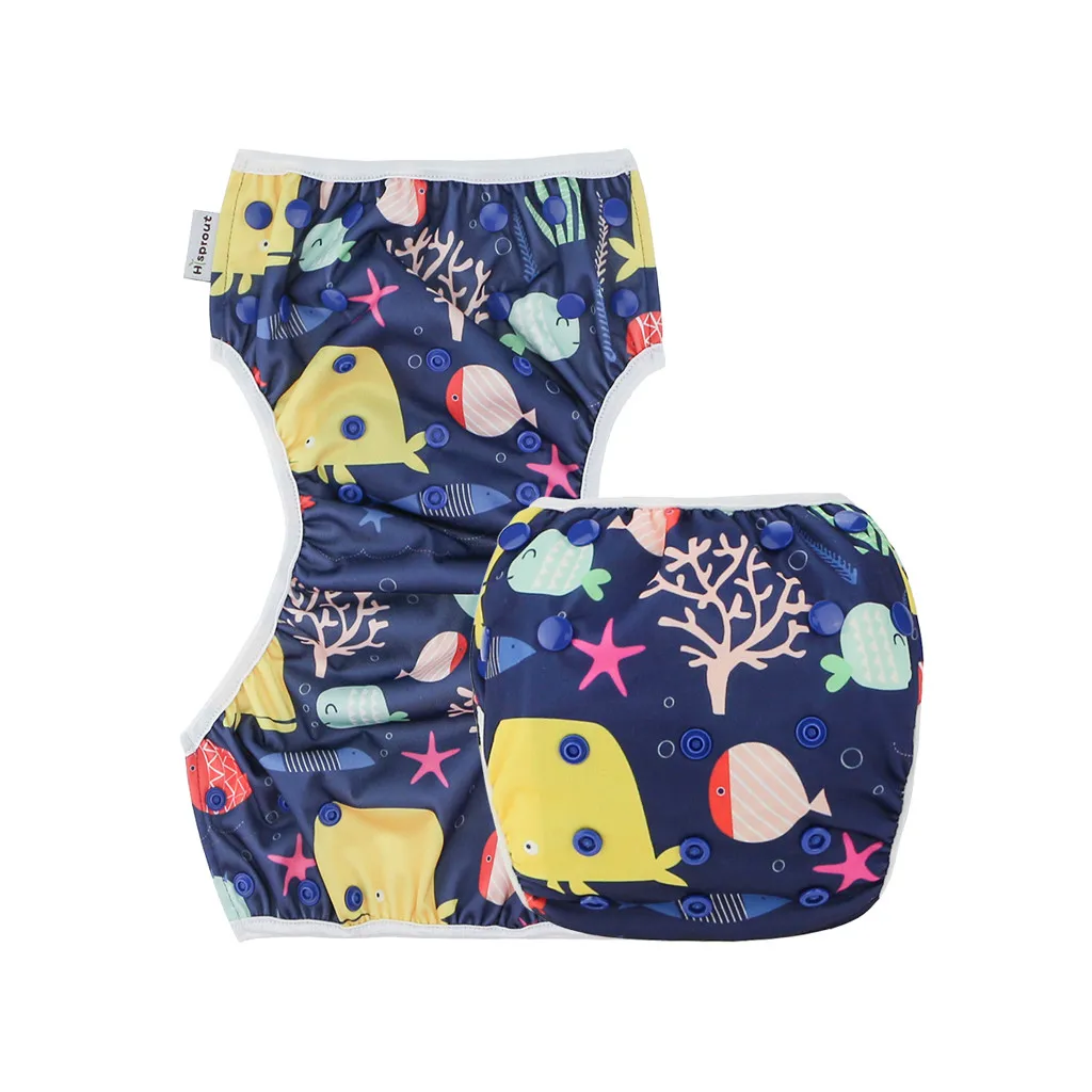 Детские непромокаемые подгузники купальные плавки для новорожденных, одежда для купания для малышей, водонепроницаемый подгузник для маленьких мальчиков и девочек, Шорты для купания# p4