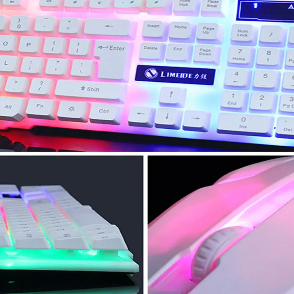 Проводная USB клавиатура GTX300 с подвеской для геймеров механическая + мышь набор