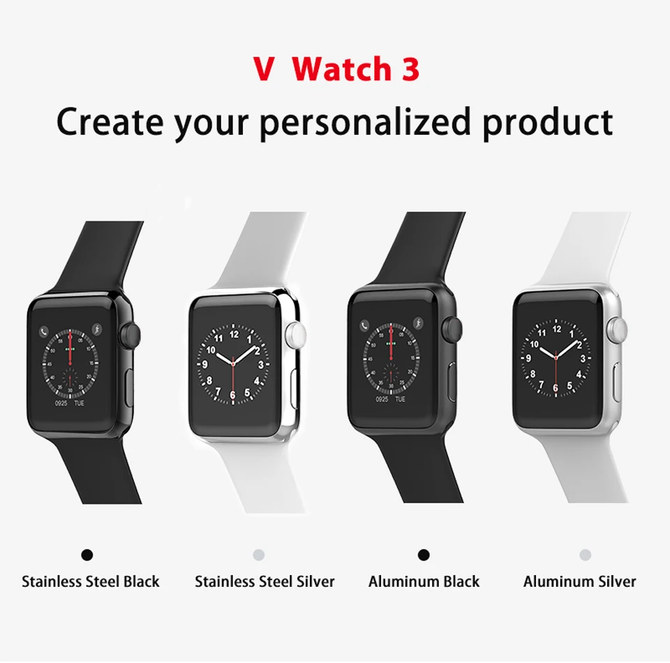 Рождественский подарок умные часы серии 3 Smartwatch Android Apple IOS iPhone Спорт пульсометр W53