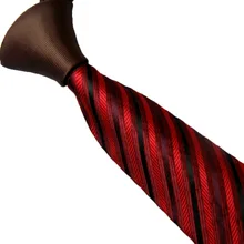Lammulin Для мужчин костюм Галстуки Дизайн коричневый узел Contrast красный с черный/темно-красный косой полосатый галстук тощий галстук 6 см gravats