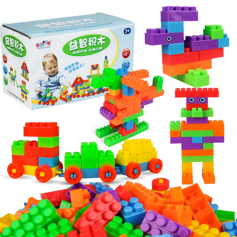 

DIY 3D Blocks 72 PCS Model Building blocks Toys Kindergarten Learning and education Quiz toys brinquedos Toys for children kids