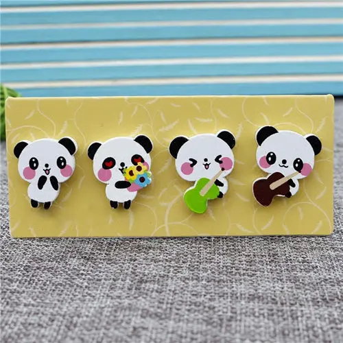 magnetic wooden animals kids panda bear stickers 4