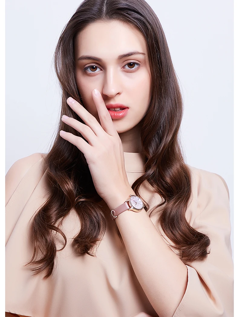 Перламутровые женские часы Япония Кварцевые элегантные модные часы браслет из натуральной кожи часы девушки подарок на день рождения Julius Box