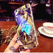 70 шт. мода картина принт синий луч света Вышивка Крестом Картины прозрачный чехол В виде ракушки для iPhone 7 7 плюс 6 6S 6 Plus 5S мягкая Вернуться ТПУ