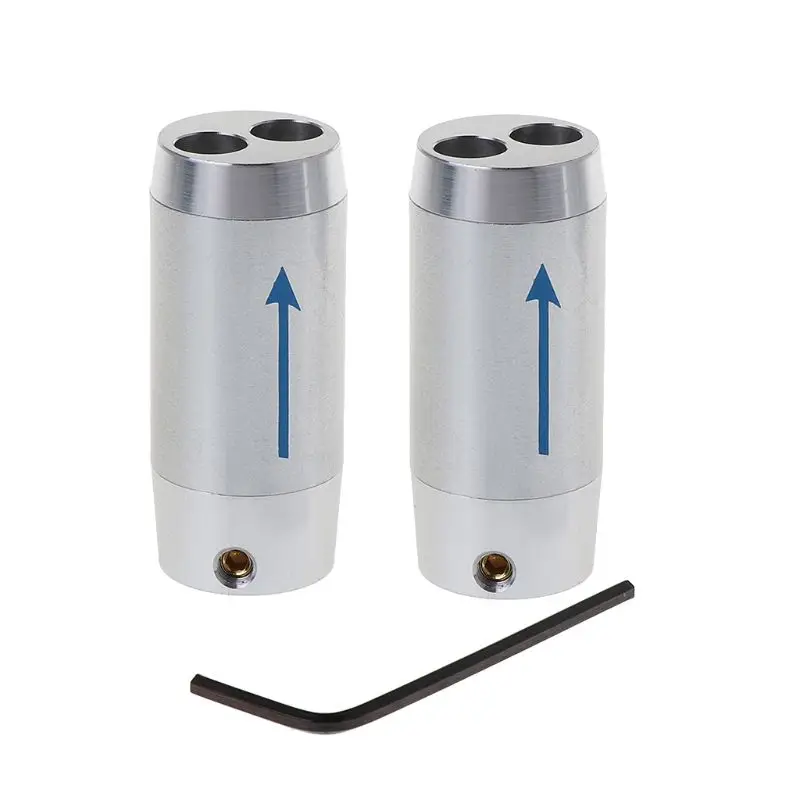 2 шт. алюминиевые штаны рукав загрузки Y Splitter Hifi динамик линия кабель со штекером типа банан RCA аудио провод