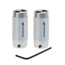 2 шт. алюминиевые штаны рукав загрузки Y Splitter Hifi динамик линия кабель со штекером типа банан RCA аудио провод