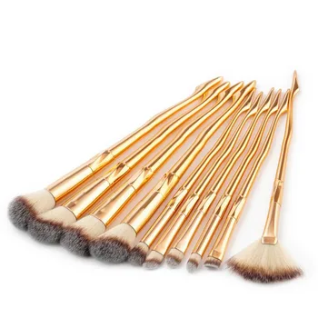 

10Pcs Leg Shape Makeup Brushes Set Foundation Power Eyeshadow Blending Fan Brush Beauty Make Up Tool Kit