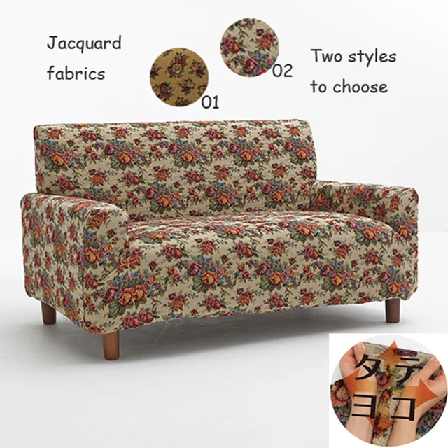 Sofa Set Jacquard Fabric Non Slip Elastic Flower Blended Waterproof Sofa Set Jacquard Fabric Non Slip Elastic Flower Blended Waterproof Cloth Durable One