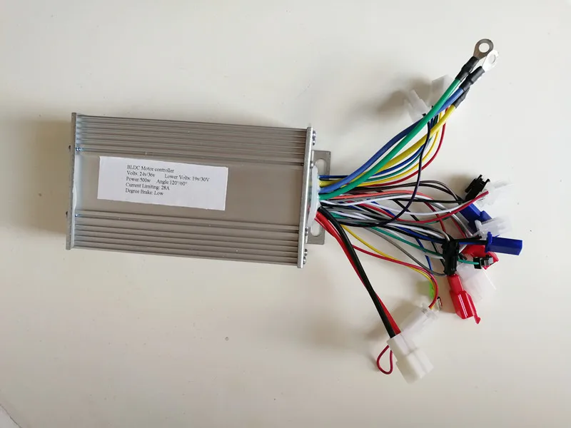 Бесшумный 60/120 угол 24v 36v 48v 500W регулятор вентильного двигателя Байк, способный преодолевать Броды контроллер мотор для центрального движения контроллер