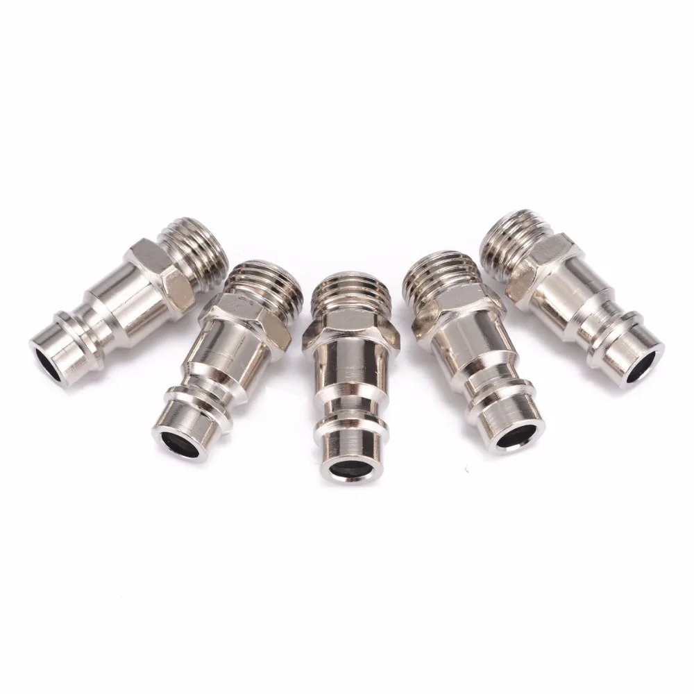 5pcs 1/4" BSP Air Line Hose Compressor Male Thread Fitting Connector Release 