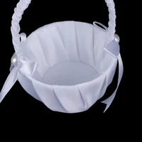 Love Case Satin Basket Storage Flower Girl Basket Container Wedding Basket Flower Girl Basket For Ceremony Wedding Decoration 6