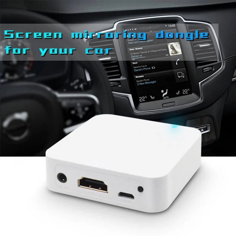  New MiraScreen Car WiFi Display Dongle WiFi Mirror Box Airplay Miracast DLNA GPS Navigation Car for