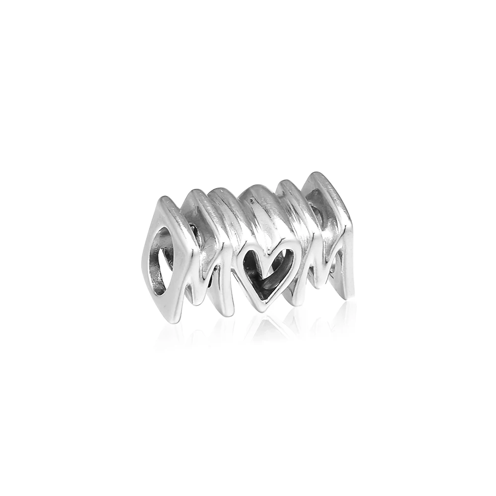 Подходит для браслетов Pandora Beads подвеска с изображением мамы из рукописного
