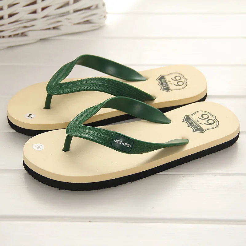 

Beach Sandals Men Flip Flops Outside Shoes Flat Slides Summer Sandals Non Slip Casual Beach Slippers Male Zapatillas Casa Hombre