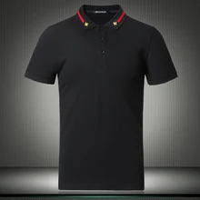 Отличная модная дизайнерская рубашка-поло летняя новая хлопковая Классическая однотонная рубашка поло для мужчин одежда с коротким рукавом 4XL 5XL 81855