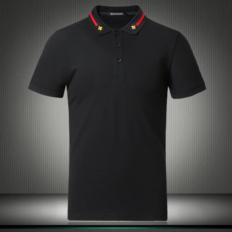 

Great Fashion Designer Polo Shirts 2019 Summer New Cotton Classic Solid Polo Shirt for Men Short Sleeve Clothing 4XL 5XL 81855