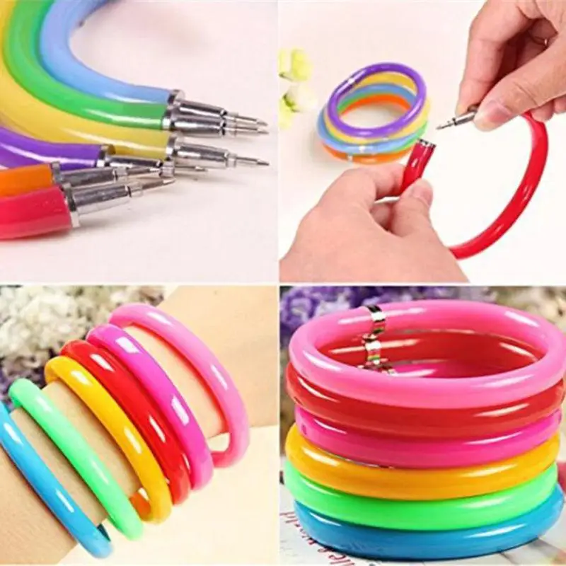 Pulseiras Bangles Armband Pulseira Feminina 10 Stks Partij Flexibele Pulseiras Bangles Armband Pulseira Feminina 10 Stks Partij Flexibele Soft Plastic Bangle Polsband Circlet Levert Kleur Willekeurige In