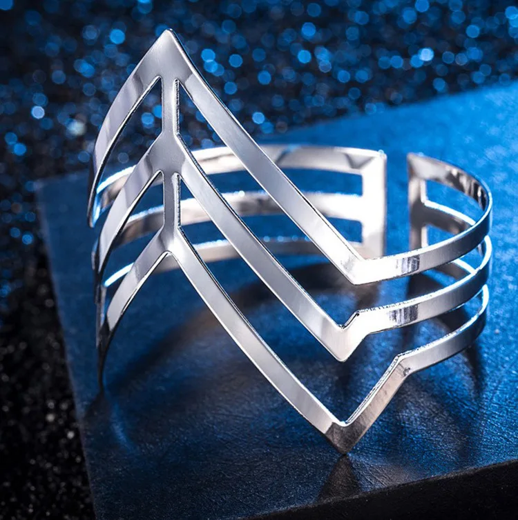 Браслет с манжетами на руку золотой браслет для женщин Feminino мужской расширяемый