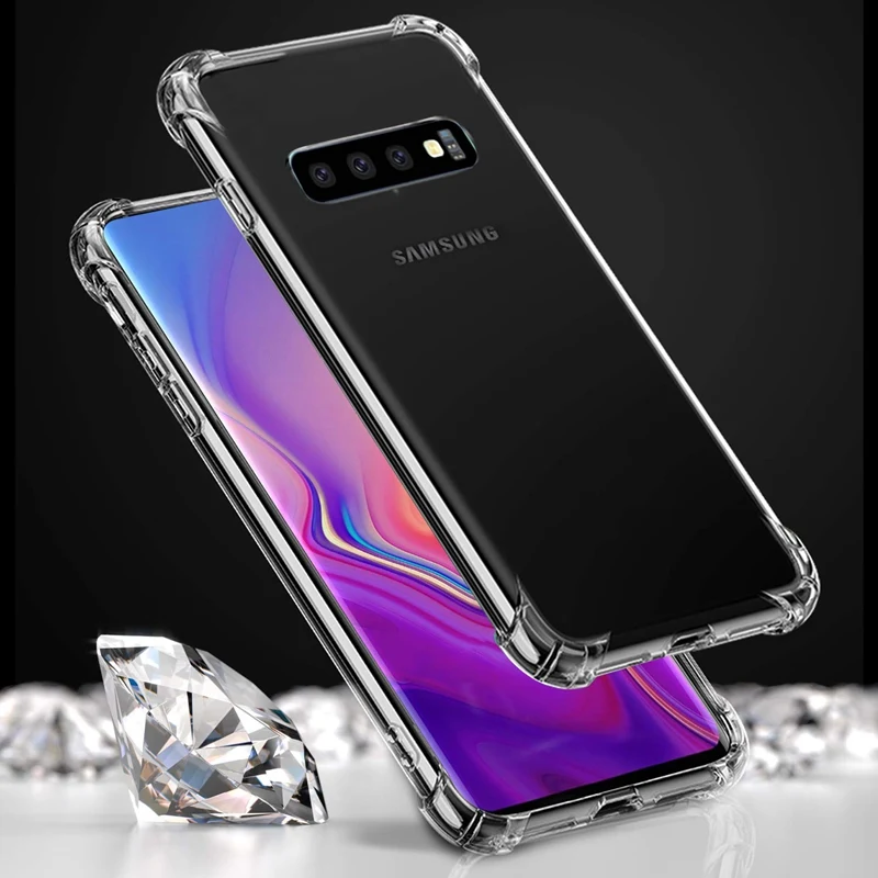 

Clear Case for Samsung Galaxy S10 Plus Case Shockproof Soft Capa for Samsung Galaxy S10e Case Four Gasbag Back Cover Carcasa