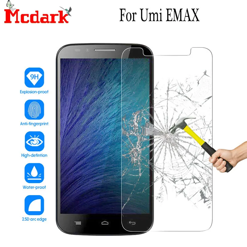 

Mcdark 2.5D 9H Tempered Glass For Umi EMAX Screen Protector 5.5 inch For Umi EMAX Toughened Phone Glass Cover Film