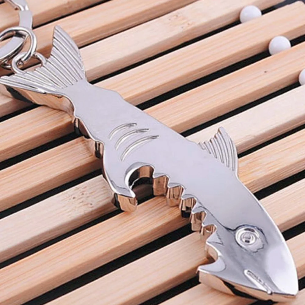 

Cute Shark Can Opener Keychain Shark Bottle Cap Opener Keychain Ring Key Holder Gifts