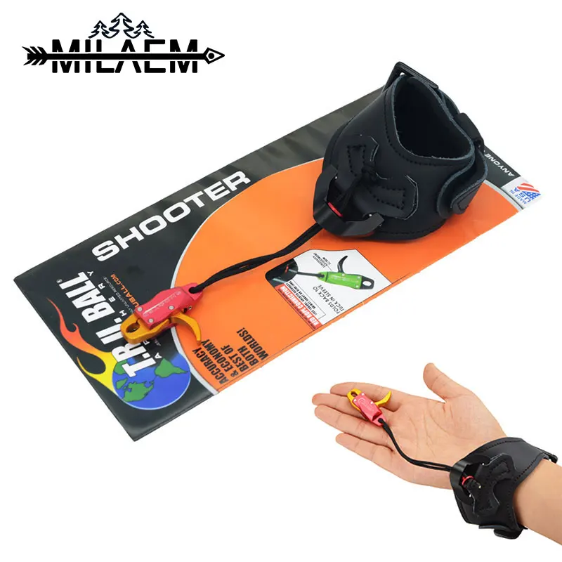 

1pc Archery Compound Bow Wrist Release Aids Adjustable Strap Wrist Buckle Trigger Caliper Outdoor Sports Shooting Accessories