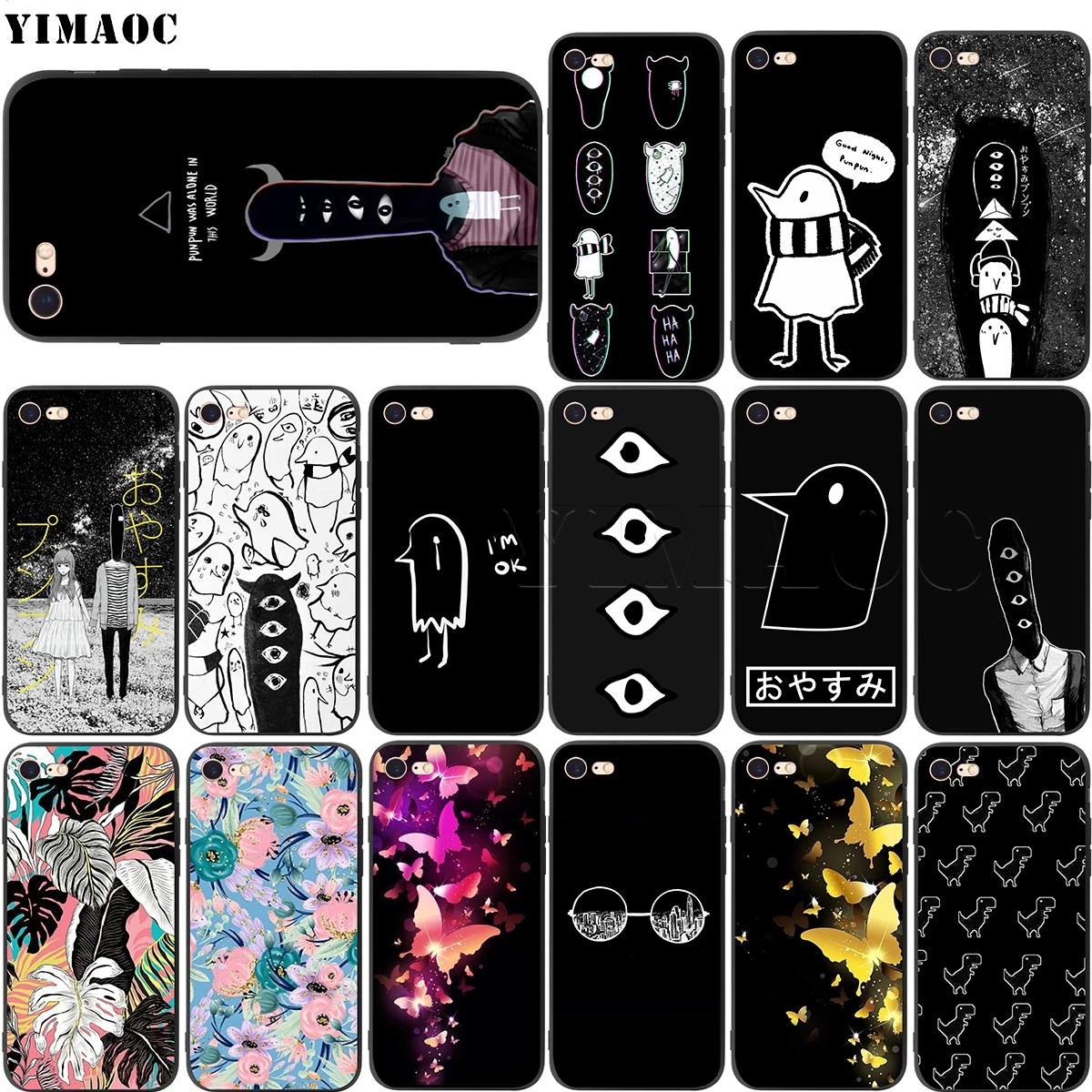 

YIMAOC Goodnight Punpun Soft Silicone Case for iPhone 11 Pro XS Max XR X 8 7 6 6S Plus 5 5s se