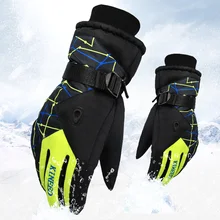 VanRee лыжи Перчатки Мужчины Женщины видов Для мальчиков и девочек лыжи восхождение Пеший Туризм Велосипеды зимняя хлопковая ветрозащитная Водонепроницаемая противоскользящая перчатка