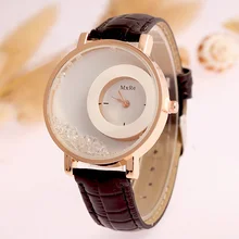 Vansvar Fashion Leather Strap Women Rhinestone Wrist Watch Casual Women Dress Watches Watched Hot Relogio Feminino