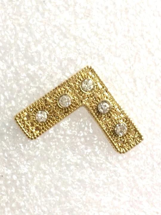 

31,75 мм Master Square с золотым масонским лацканом Стразы