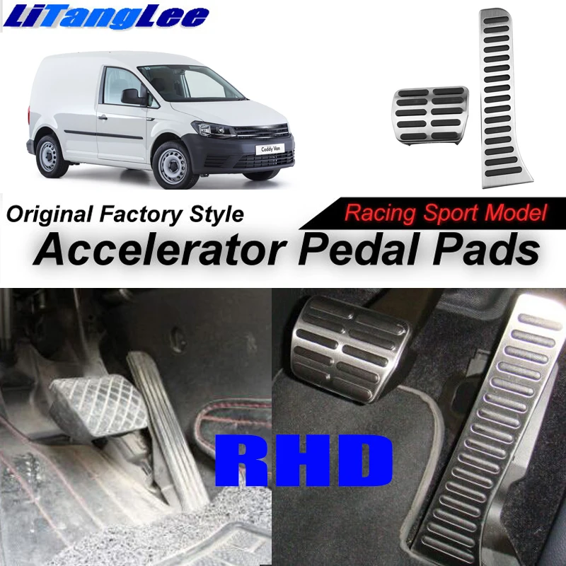 

LitangLee Car Accelerator Pedal Pad Cover Sport Racing For Volkswagen VW Caddy 2003~2018 AT MT RHD Foot Throttle Pedal Cover