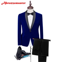 Классические черные шали с отворотом, черные вельветовые английские костюмы жениха, мужские костюмы, Свадебные/Выпускные/вечерние смокинги для жениха(куртка+ штаны+ галстук-бабочка